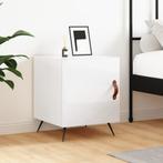 vidaXL Nachtkastje 40x40x50 cm bewerkt hout hoogglans wit, Huis en Inrichting, Slaapkamer | Nachtkastjes, Minder dan 45 cm, Verzenden