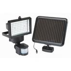 60 LED Schijnwerper PIR - Solar met Accu - 12 Volt - Zwart, Ophalen of Verzenden, Nieuw