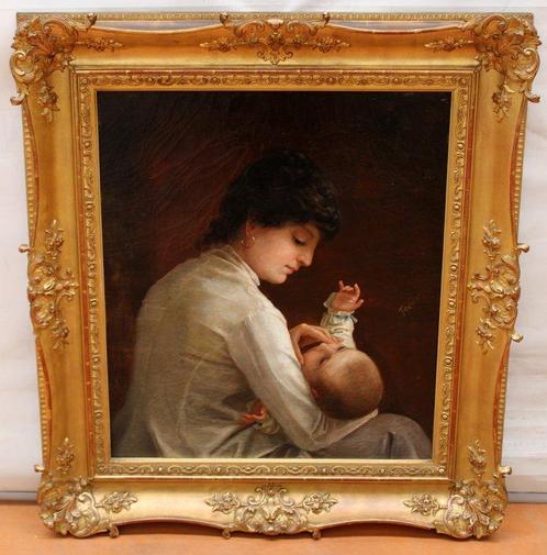 Modest Teixidor Torres (1854–1928) - Maternidad, Antiek en Kunst, Kunst | Schilderijen | Klassiek