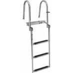 Zwemtrap Zwemplateau Rvs 3 Treden Klapbaar en Telescopisch, Ophalen of Verzenden, Nieuw