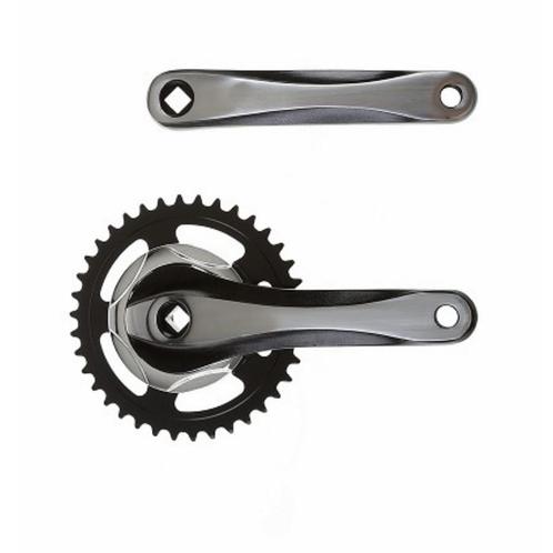 Crankset 38T zilver/zwart, Fietsen en Brommers, Fietsonderdelen, Nieuw, Verzenden