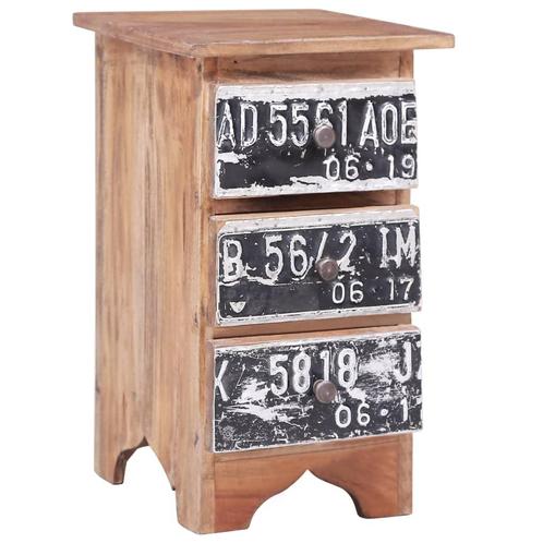 vidaXL Nachtkastje 30x30x51 cm massief mahoniehout, Huis en Inrichting, Slaapkamer | Nachtkastjes, Nieuw, Minder dan 45 cm, Hout