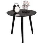 Bijzettafel - Livion Wilma - Rond - 50cm - Zwart - MDF, Huis en Inrichting, Tafels | Eettafels, Ophalen of Verzenden, Nieuw, Overige materialen
