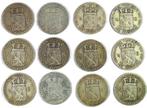 Nederland. Willem III. 1/2 Gulden (12x) 1857, 1858, 1860