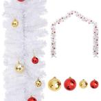 vidaXL Kerstslinger versierd met kerstballen 10 m wit, Diversen, Kerst, Verzenden, Nieuw