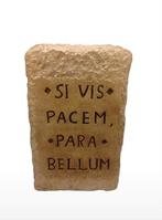 sculptuur, Si Vis Pacem Para Bellum - 25 cm - mineraal steen
