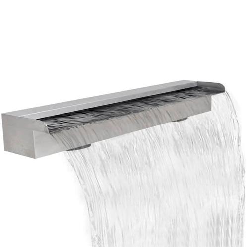vidaXL Zwembadwaterval rechthoekig 90 cm roestvrij staal, Tuin en Terras, Waterpartijen en Fonteinen, Nieuw, Verzenden