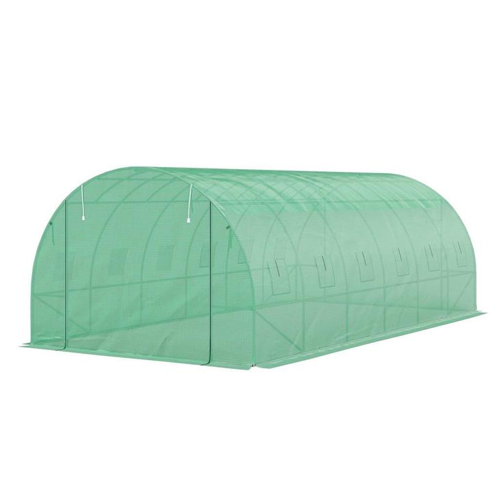 TRUUSK Foliekas 6x3x2m - 12 Ramen - Roldeur - Oprolbare Zijw, Tuin en Terras, Tuintafels, Nieuw, Verzenden