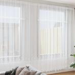 vidaXL Kantgordijn met gordijnen Wit 400x280cm Polyester, Huis en Inrichting, Stoffering | Gordijnen en Lamellen, Verzenden, Nieuw