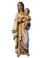 Kerkbeeld - Madonna met kind - XL - 83 cm - Antiek - Hout -