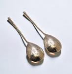 Imperial Russian Set of 2 Silver spoons d. 1890  Moscow, Antiek en Kunst, Antiek | Goud en Zilver