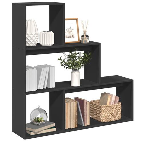 vidaXL Kamerscherm / boekenkast 3-laags 123x29x123 cm hout, Huis en Inrichting, Kasten | Boekenkasten, Nieuw, Overige houtsoorten
