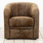 Nubuck Leren Tub Fauteuil, Ophalen of Verzenden, Nieuw