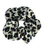 Scrunchie Haarelastiek Panter Print 12cm Zwart Wit Grijs, Verzenden, Nieuw