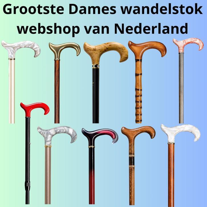 Grootste Dames wandelstok webshop van Nederland, Diversen, Wandelstokken, Nieuw, Verzenden