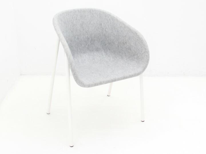 Kantinestoel - vergaderstoel - DeVorm LJ 1 - bekleding grijs, Zakelijke goederen, Kantoor en Winkelinrichting | Kantoormeubilair en Inrichting