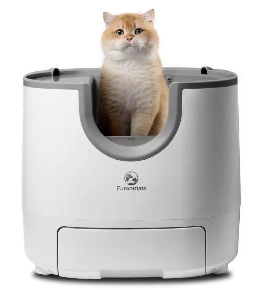 Zelfreinigende Kattenbak – Open Ontwerp met Veiligheidssenso, Dieren en Toebehoren, Katten-accessoires, Nieuw, Verzenden