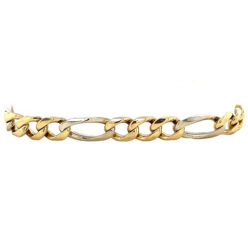 Gouden figaro armband 23 cm 14 krt, Sieraden, Tassen en Uiterlijk, Armbanden, Goud, Zo goed als nieuw, Goud, Verzenden