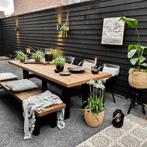 Hartman Sophie Yasmani tuinset met bank Carbon | KORTING, Tuin en Terras, Tuinsets en Loungesets, Verzenden, Nieuw, Hout, Tuinset