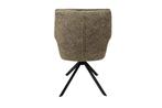 Draaistoel LE GRAND taupe echt leer getextureerde stof zwart, Huis en Inrichting, Stoelen, Ophalen of Verzenden, Nieuw