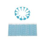 Taartkaarsjes met houders Blauw 24st**, Verzenden, Nieuw
