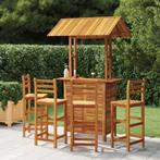 vidaXL 5-delige Tuinbarset massief acaciahout, Tuin en Terras, Tuinsets en Loungesets, Verzenden, Nieuw, Hardhout, 4 zitplaatsen