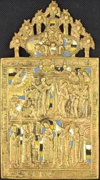 Icoon - Intercessie van de Maagd Maria - Hout, Antiek en Kunst