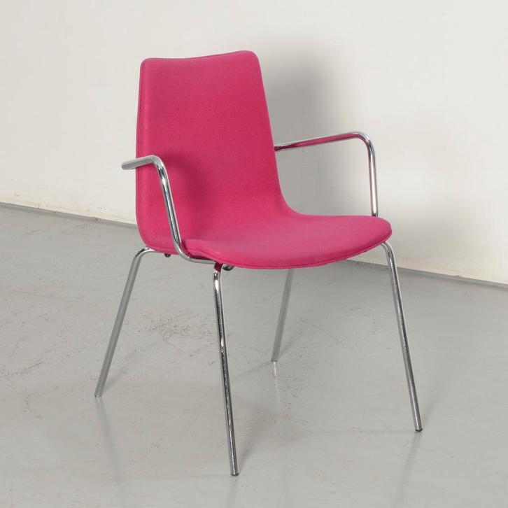 Frontseat vergaderstoel, paars, 4-poot onderstel, Huis en Inrichting, Stoelen, Ophalen of Verzenden