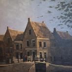 Onbekende kunstenaar - Vrouwen op de brug over de gracht