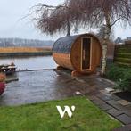 Wellness Thuis Snelle Levering Buiten sauna Barrel Welvaere, Sport en Fitness, Nieuw, Complete sauna, Fins of Traditioneel