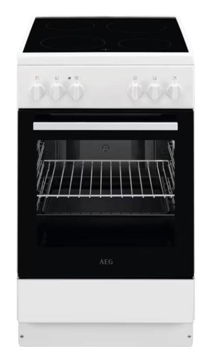AEG CCB50090BW Vrijstaand fornuis A Electrisch Keramisch399, Witgoed en Apparatuur, Fornuizen, Keramisch, Nieuw, 95 cm of meer
