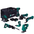 Gereedschap set VPower 20V - 4.0Ah | Incl. 6 machines, 2, Verzenden, Nieuw