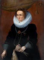 Flemish school (XVII) - Portrait of a noble lady with ruff
