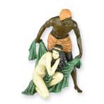BRONZEN BEELD VAN EEN MAN DIE EEN VROUW BESCHERMT, Antiek en Kunst, Kunst | Beelden en Houtsnijwerken, Verzenden