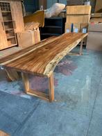 Boomstamtafel epoxy met bankje (nieuw, outlet), Nieuw, Overige houtsoorten