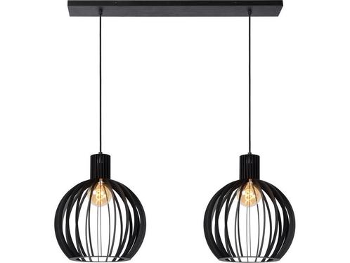 Lucide MIKAELA - Hanglamp - 2xE27 - Zwart, Huis en Inrichting, Woonaccessoires | Overige, Zo goed als nieuw, Verzenden