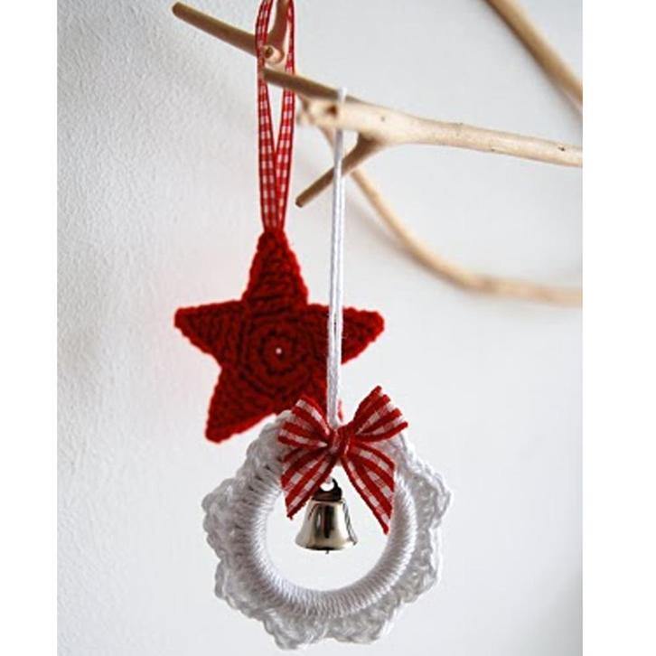 Haakpakket Kerstster en Krans (10st), Hobby en Vrije tijd, Breien en Haken, Breien of Haken, Nieuw, Wol of Garen, Ophalen of Verzenden