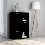 vidaXL Opbergkast 60x29,5x90 cm bewerkt hout zwart, Verzenden, Nieuw, 50 tot 100 cm, Minder dan 100 cm