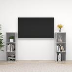 vidaXL Tv-meubelen 2 st 107x35x37 cm bewerkt houtbetongrijs, Huis en Inrichting, 100 tot 150 cm, Verzenden, Nieuw, Minder dan 100 cm