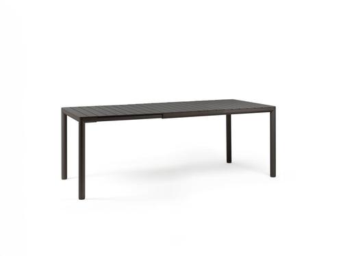 Nardi Tevere uittrekbare tafel kunststof - ZwartGrijs, Tuin en Terras, Tuintafels, Ophalen of Verzenden