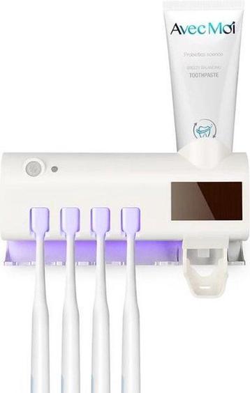 Tandpasta dispenser-tandenborstelhouder-UV sterilisator voor