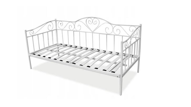 Bedframe 90x200 Wit | Compleet Matras | Nieuw, Huis en Inrichting, Slaapkamer | Bedden, 90 cm, 200 cm, Verstelbaar, Wit, Nieuw
