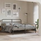 vidaXL Bedframe met hoofd- en voeteneinde metaal zwart, Huis en Inrichting, Slaapkamer | Bedden, Verzenden, Zwart, Metaal, Nieuw