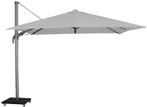 Malibu T2 zweefparasol 300x300 cm lichtgrijs, Tuin en Terras, Parasols, Ophalen of Verzenden, Nieuw