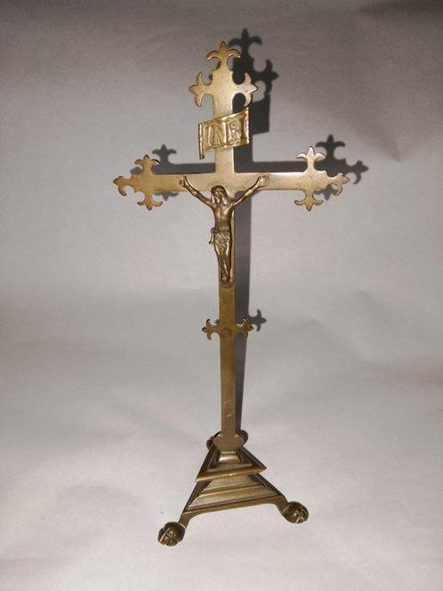 Antiek Crucifix - Brons - 1800-1850 - 31 cm, Antiek en Kunst, Kunst | Niet-Westerse kunst
