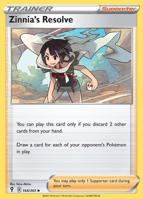 zinnias resolve 164/203 evolving skies, Hobby en Vrije tijd, Verzamelkaartspellen | Pokémon, Losse kaart, Nieuw, Foil, Ophalen of Verzenden