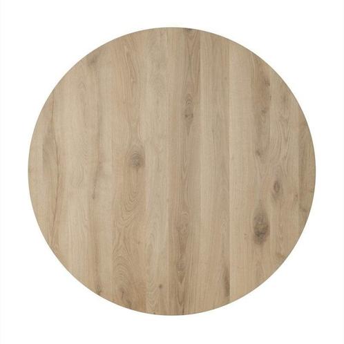 Houten salontafel - 4cm dik eiken - Rond, Huis en Inrichting, Tafels | Salontafels, Nieuw, Verzenden