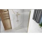 REA Douchewand - Canalé Glas - Geborsteld Goud - 90x200 c.., Ophalen of Verzenden, Nieuw