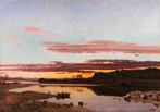 Paul Saïn (1853-1908) - Sunset on the Rhône river near, Antiek en Kunst, Kunst | Schilderijen | Klassiek