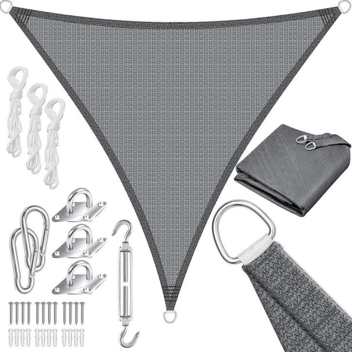 KESSER® Schaduwdoek 3x3x3m - Zonnezeil - Waterafstotend - Gr, Tuin en Terras, Overige Tuin en Terras, Nieuw, Verzenden